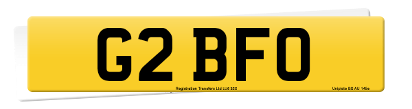 Registration number G2 BFO